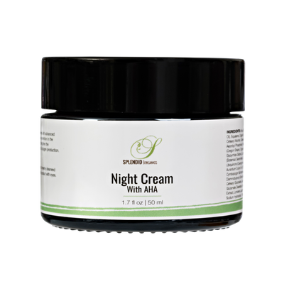 Night cream, night treatment, AHA cream, rejuvenating night cream, brightening cream, anti-age night treatment 